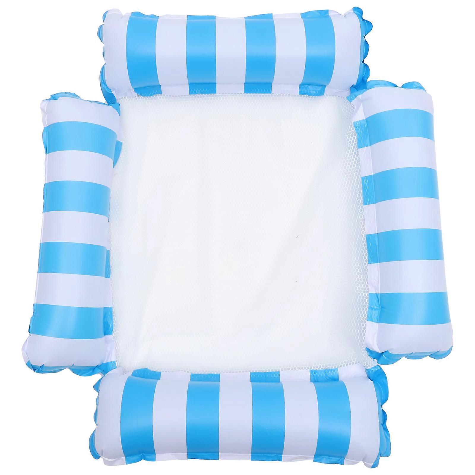 Pool Chair Float Inflatable Pool Float Hammock Floating Bed Breathable Floating Chair For General Users 123X120cm Sky-Blue 1Set