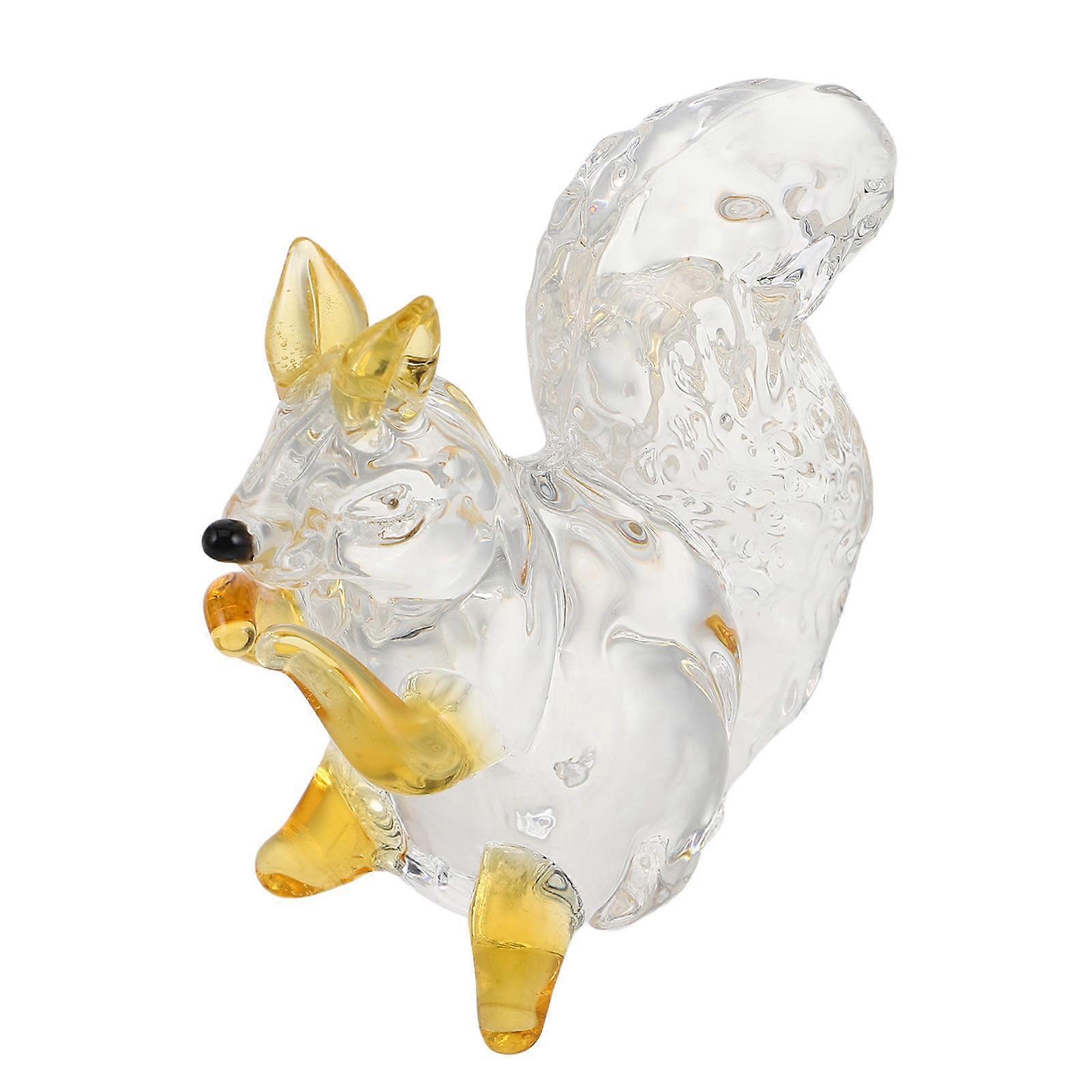 Crystal Squirrel Miniature For Special Occasions Home Flower Pot Decor Squirrel Shape 1Pack