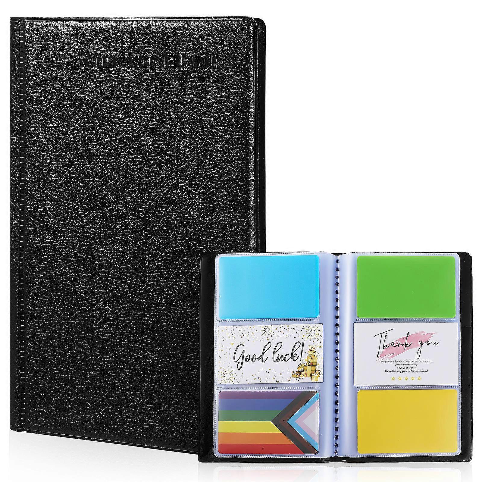 Business Card Storage Book Large Capacity Organizer with Slots Photocard Binder Smart Indexing Compact Design for Office Travel Professionals