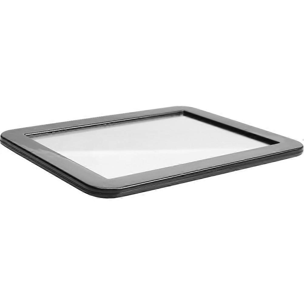 Portable Mirror For Locker Makeup Mirror Students Use Compact Rectangular Black 17.5x13.5cm High Definition Reflection 1Set