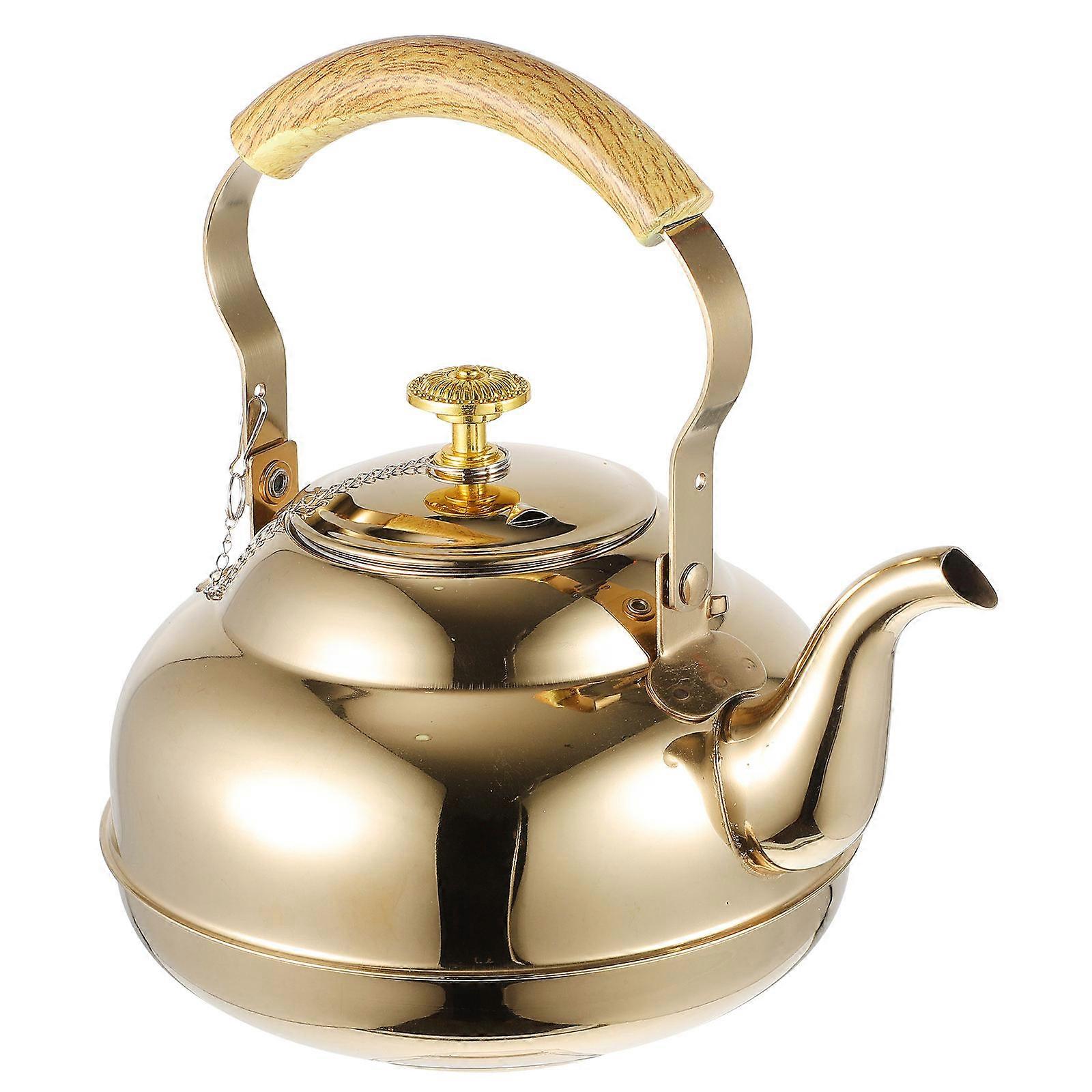 Stainless Steel Teapot with Lid and Strainer for Home, Hotels, Tearooms, and Offices – Comfortable Handle for Safe Use