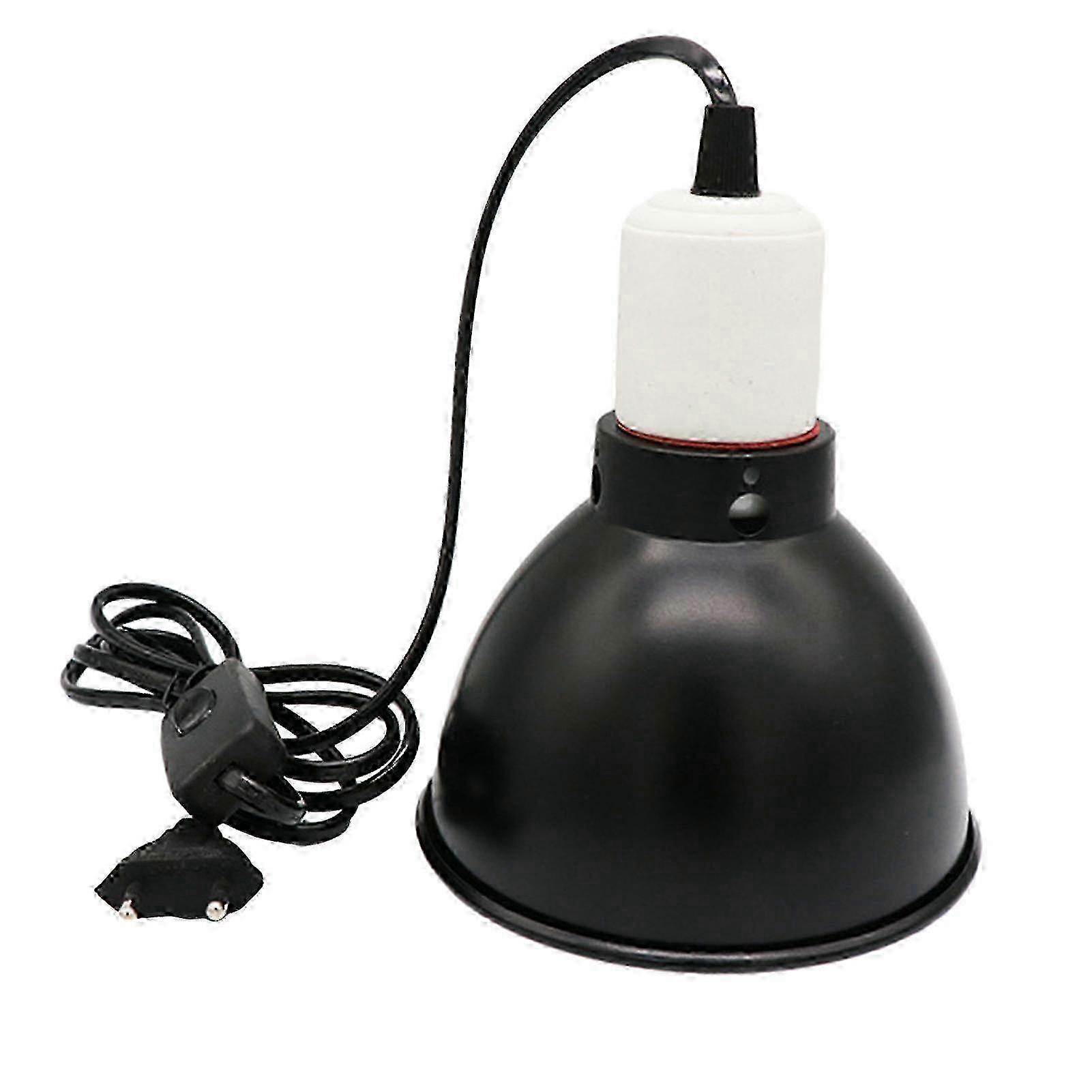 Reptile Heat Lamp Fixture Heat-Resistant Universal Easy Installation Deep Dome Reptile Light Fixture with Power Cable Edition 0620