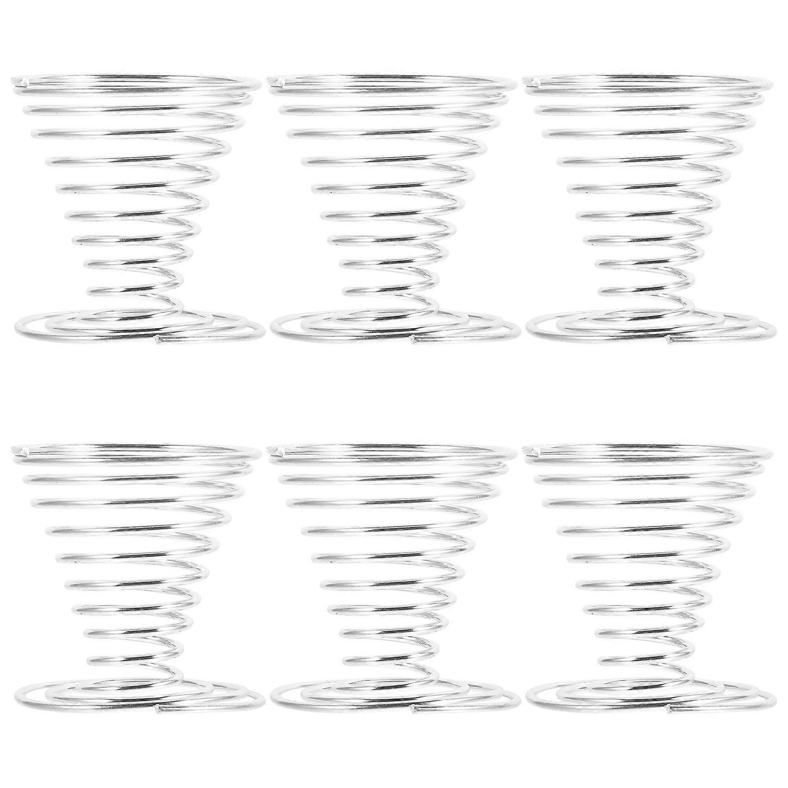 Spring Wire Egg Cup Shockproof Egg Holder Kitchen Use 6Pcs