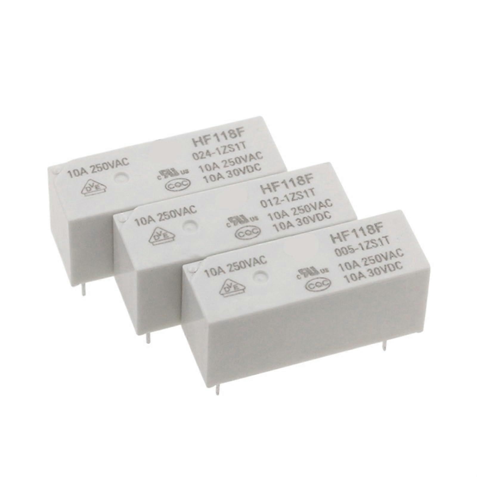 10 pieces HF118F05 012 0241ZS1T 5Pin 10A relay 5V 12V 24VD HF118F012V1ZS1 HF118F024V1ZS1T(HF118F0051ZS1T) Ref: 1655