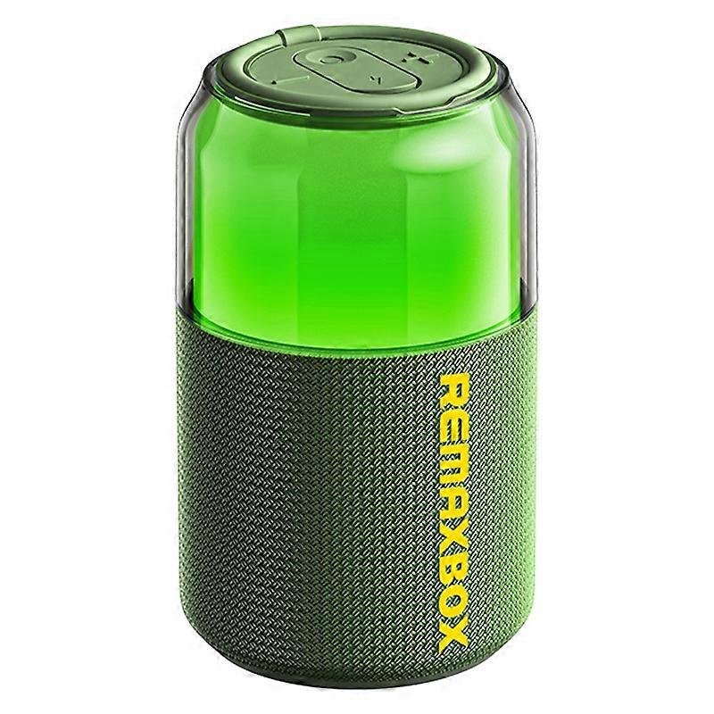 REMAX RB-M21 TWS Portable Wireless Bluetooth-compatible Speaker with 4 RGB Lighting Mode - Green