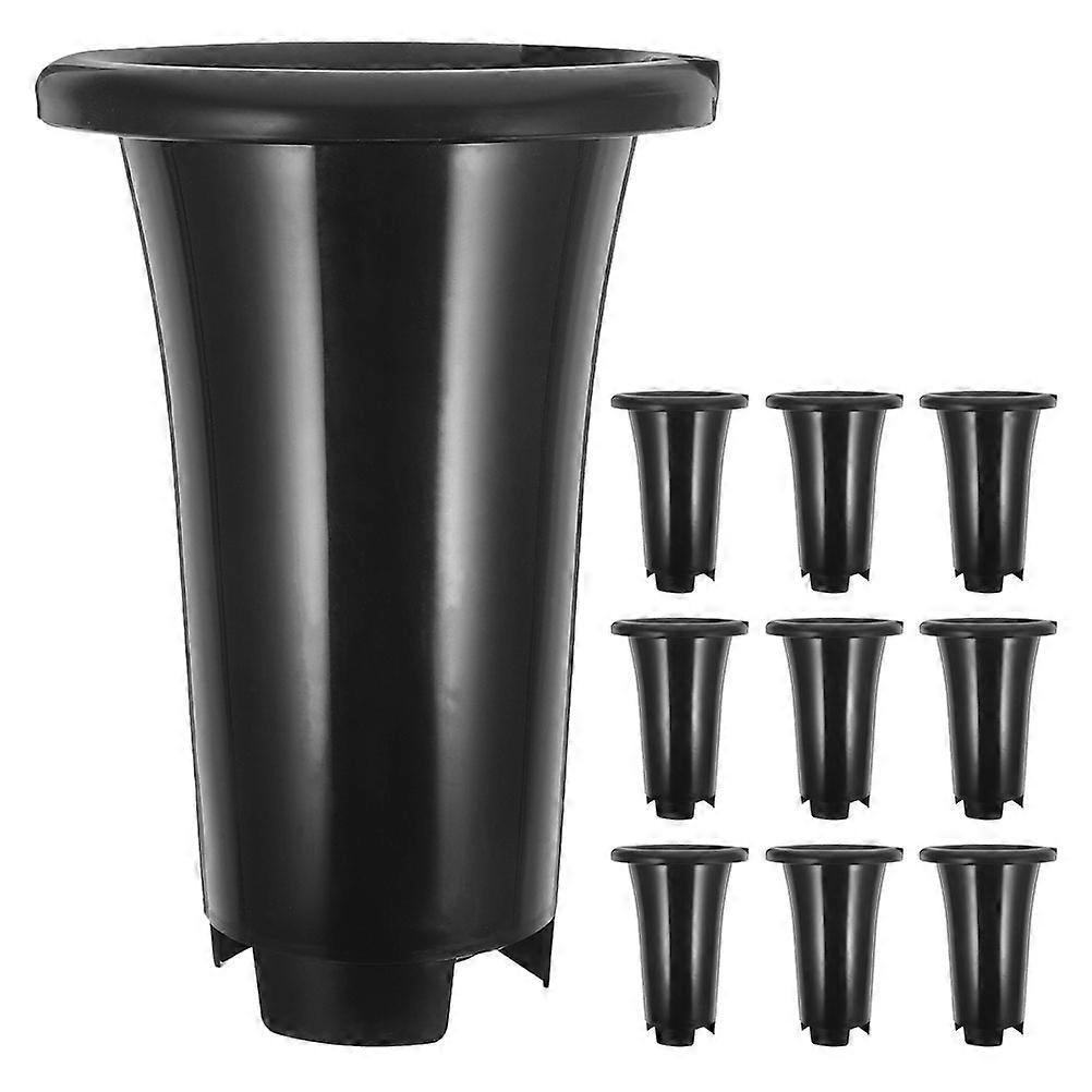 Large Orchid Nursery Pots Set of 10 PP Plastic Containers with Raised Design Drainage for Planting Propagation