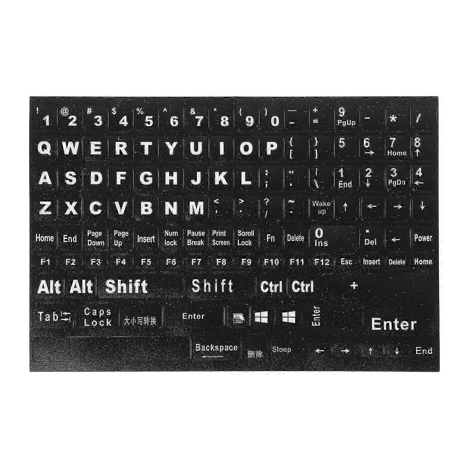 1 Sheet Keyboard Sticker Universal English Letter Keyboard Label Accessory