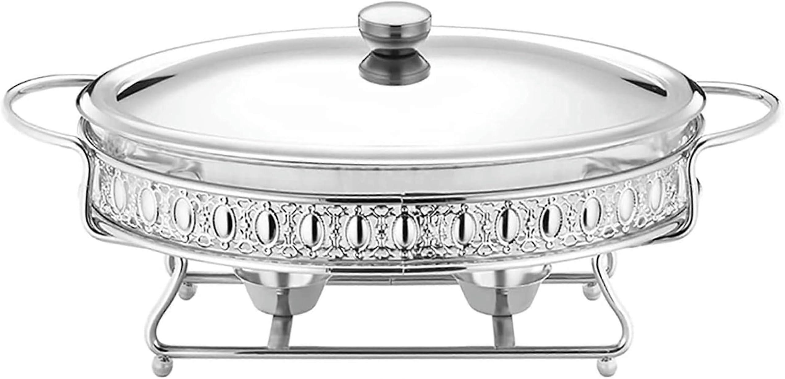 Stainless Steel Chafing Dish, 2 Qt, Full Size, Buffet Set with Pan, Lid, Silver