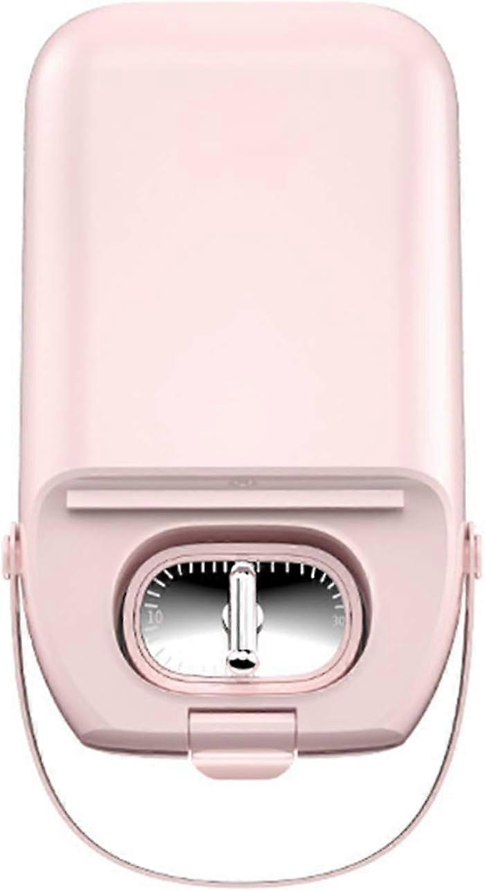 Breakfast machine, electric breakfast, toast and grill, removable non-stick plate, double-sided heat, toaster, pink.
