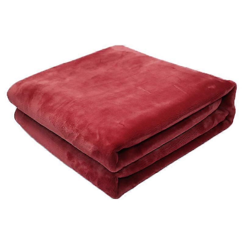 Polar Fleece Blanket - Soft and Lightweight Blanket for Bed, Sofa, Camping and Travel - Ultra Soft Warm Blanket (130 x 180, Red)