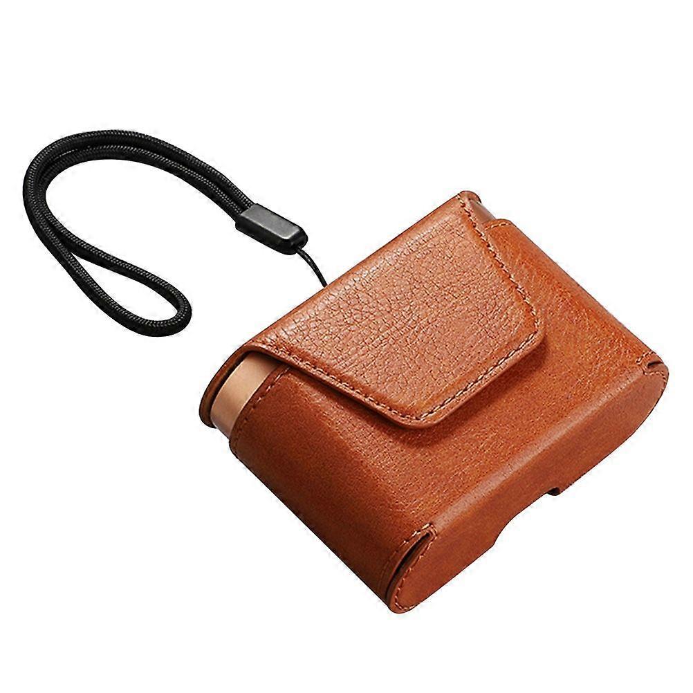 Wireless Earphone Leather Case Portable Earphone Storage Box Protective Headset Case Compatible for WF-1000XM3 (Brown)