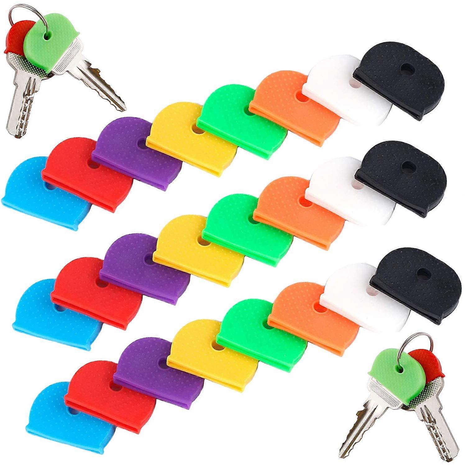 Flexible caps for easy key identification 8 colors 24 pcs (AAA)