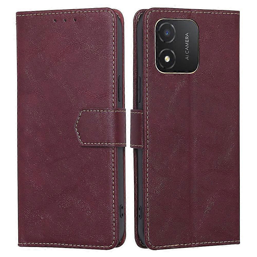 RFID Blocking Leather Phone Case Suitable for Certain Brands, Cowhide Texture Wallet Stand Phone Cover for 4G Devices