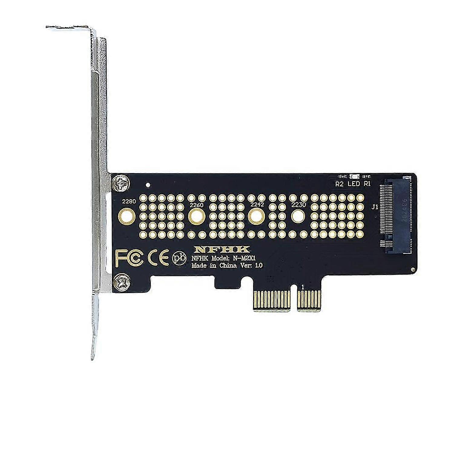 RYRA 1pc NVMe PCIe M.2 NGFF SSD To PCI-E X1 Adapter Card PCI-E M.2 With Bracket For