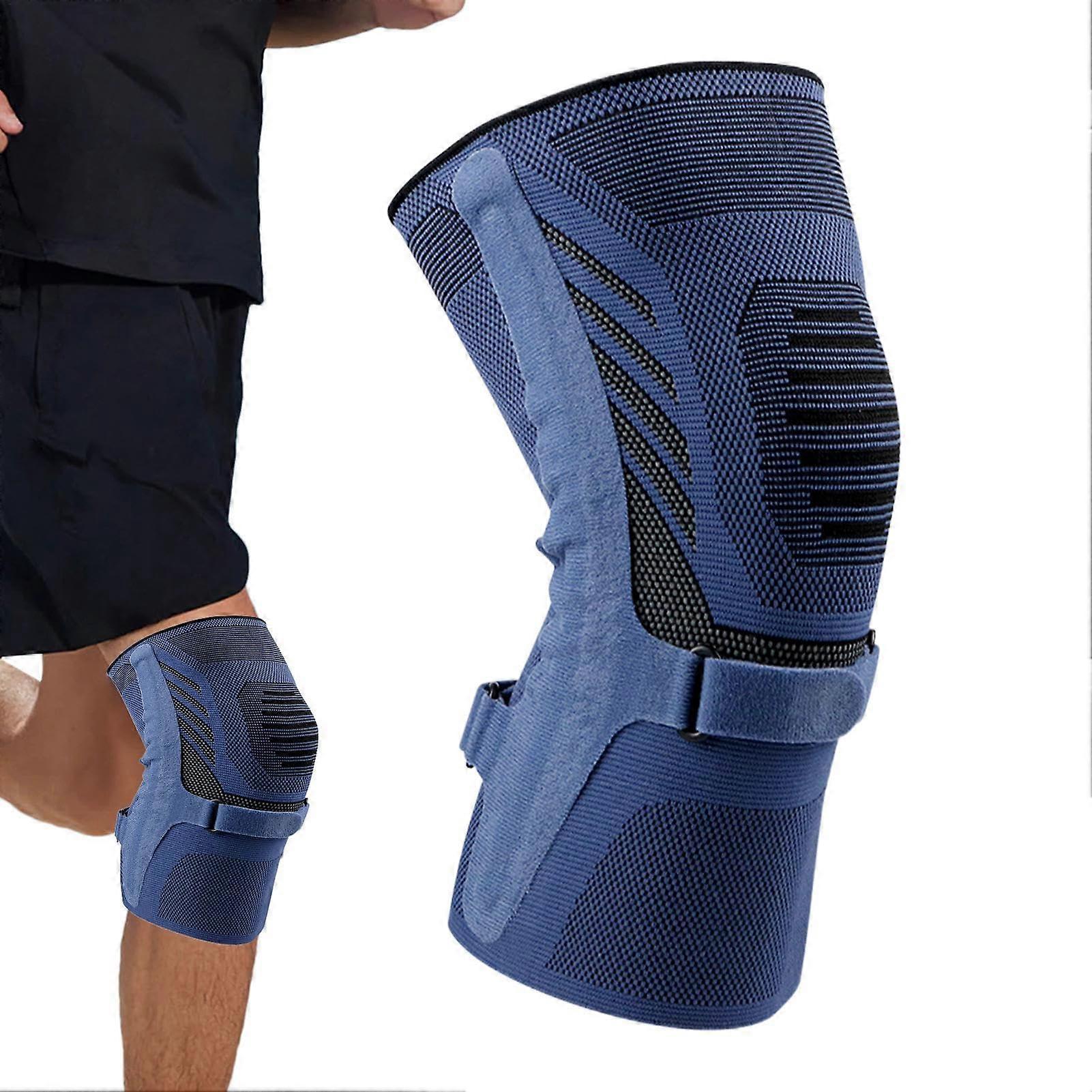 Sport Kneecaps Compression Sleeves - Soft Protective Knee Support for Hiking, Training, Basketball, XL Dark Blue