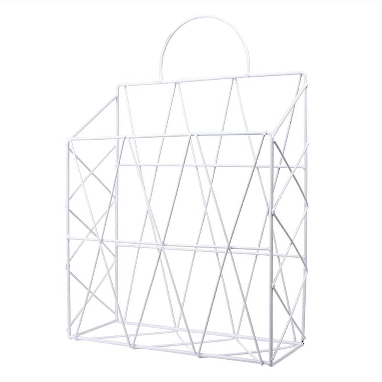 Magazine rack, magazine collector, bookshelf, for hanging, for the desk, for office and home, magazine holder (color: black) (white)