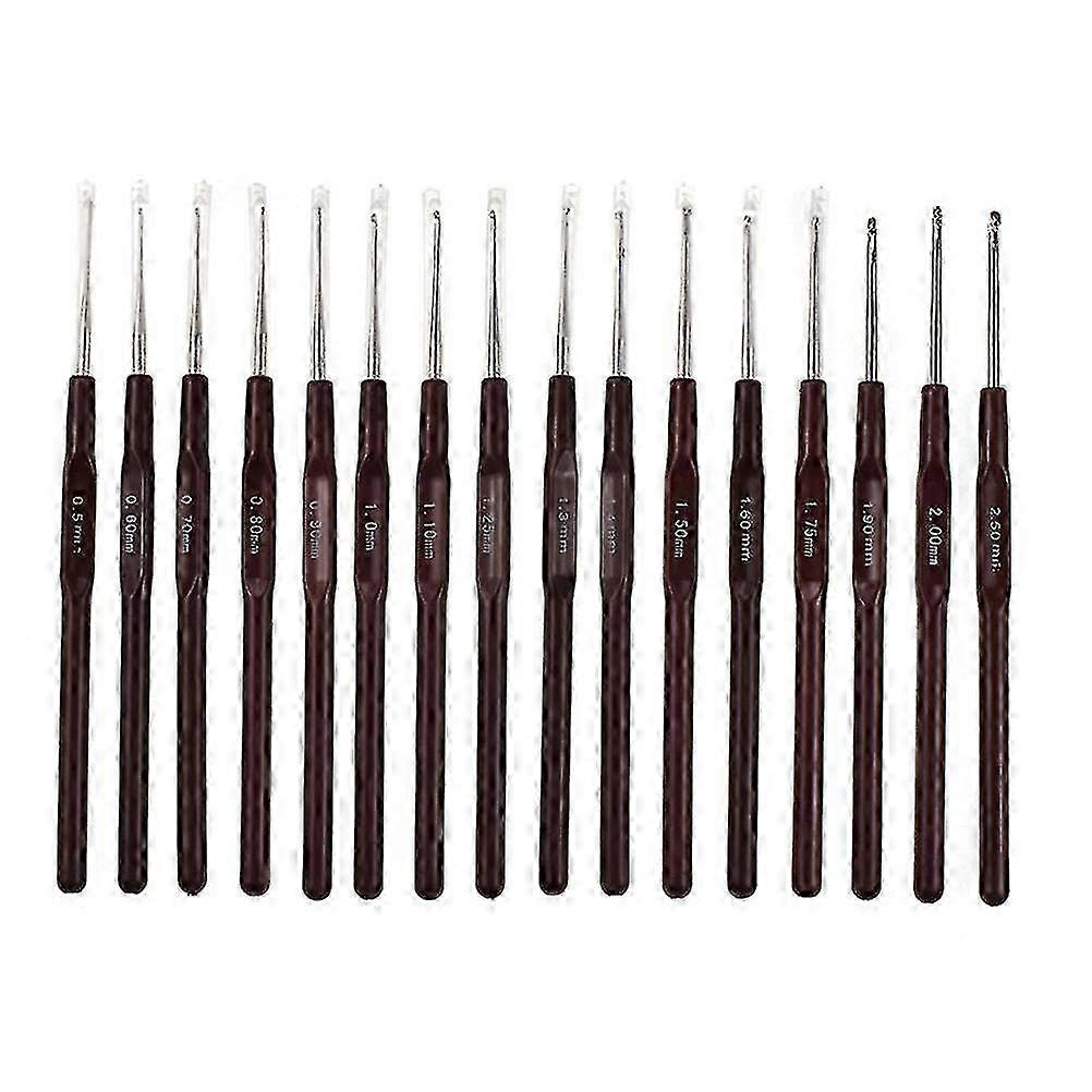 18 Pcs/set Crochet Needle Sets for Sweater Crafts with Plastic Handle Hooks