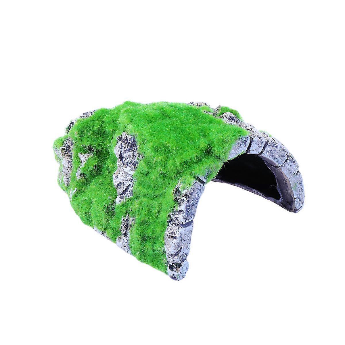 Reptile Pet Shelter Reptile Box Tortoise Habitat Simulated Resin 14 x 11.5 x 8cm 1Pack