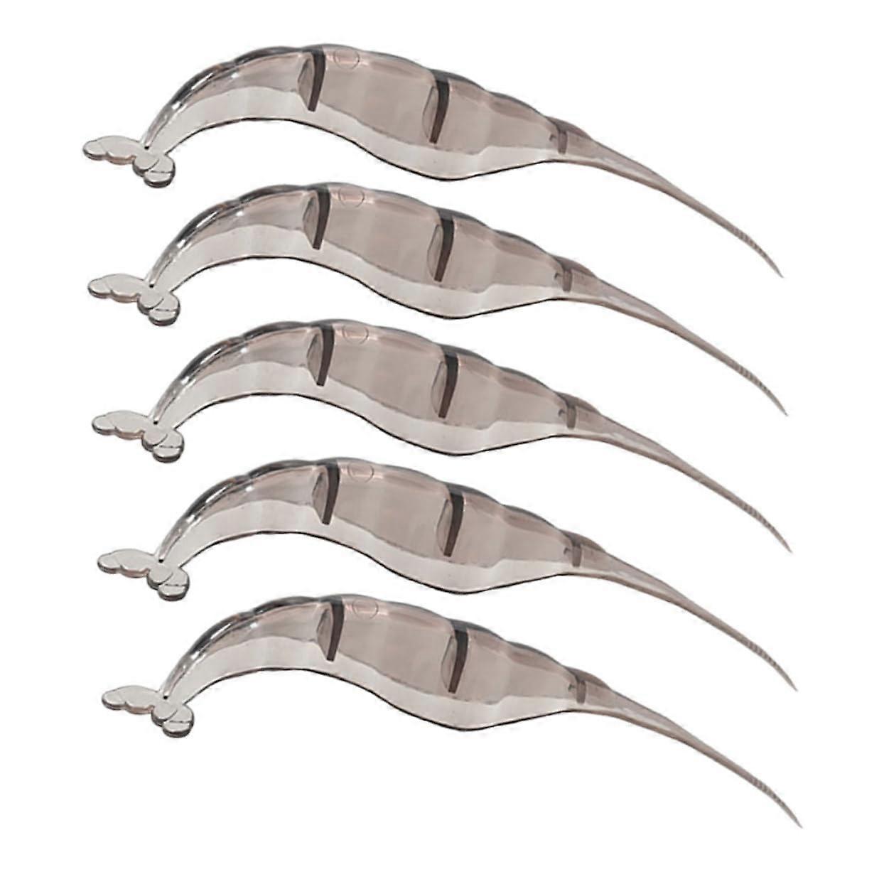 5 Pack Small Shrimp Peeler Tool Kitchen Shrimp Deveiner Plastic Gray Shellfish Cleaning Utensil for Lobster and Shrimp