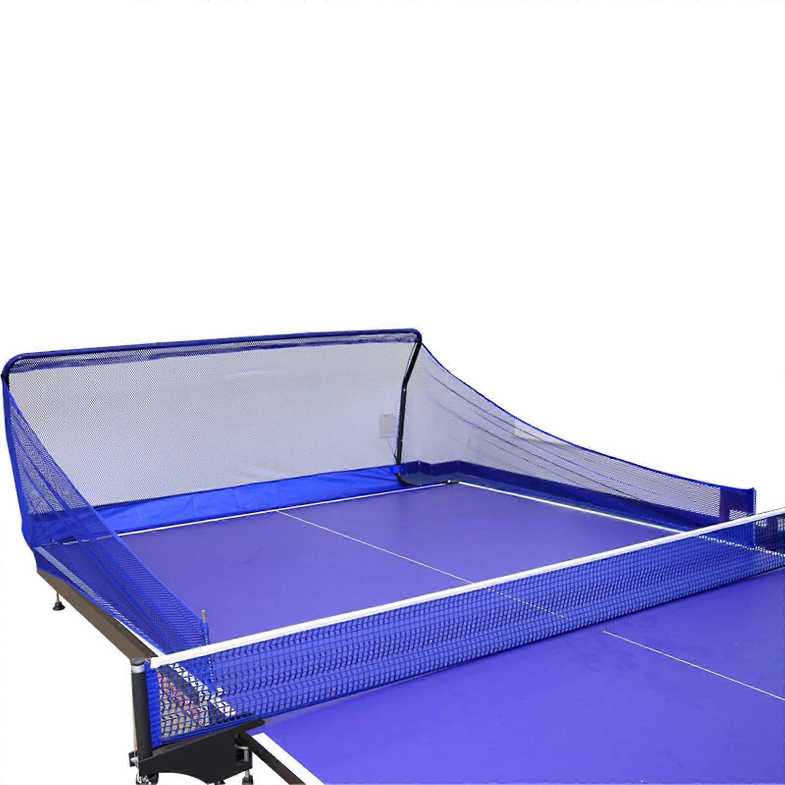 Table Tennis Ball Catcher Net, Table Tennis Catch Net, Recycling Net, Special for Serve Machine, Support Single Training (Color: Blue)
