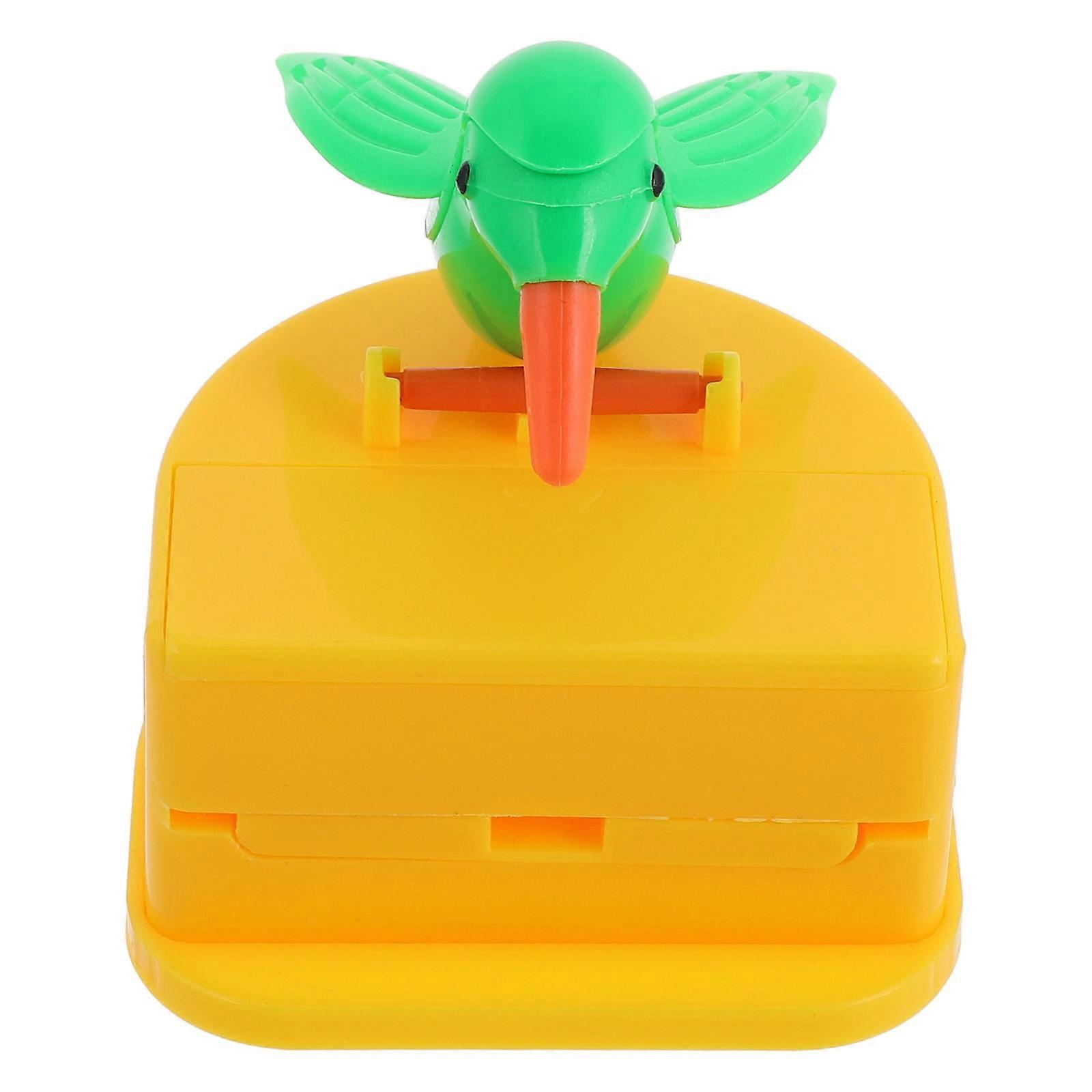 Toothpick Box Bird-Shaped Automatic Dispensing For Restaurant Use Green Color Efficient Cleaning 1Pack
