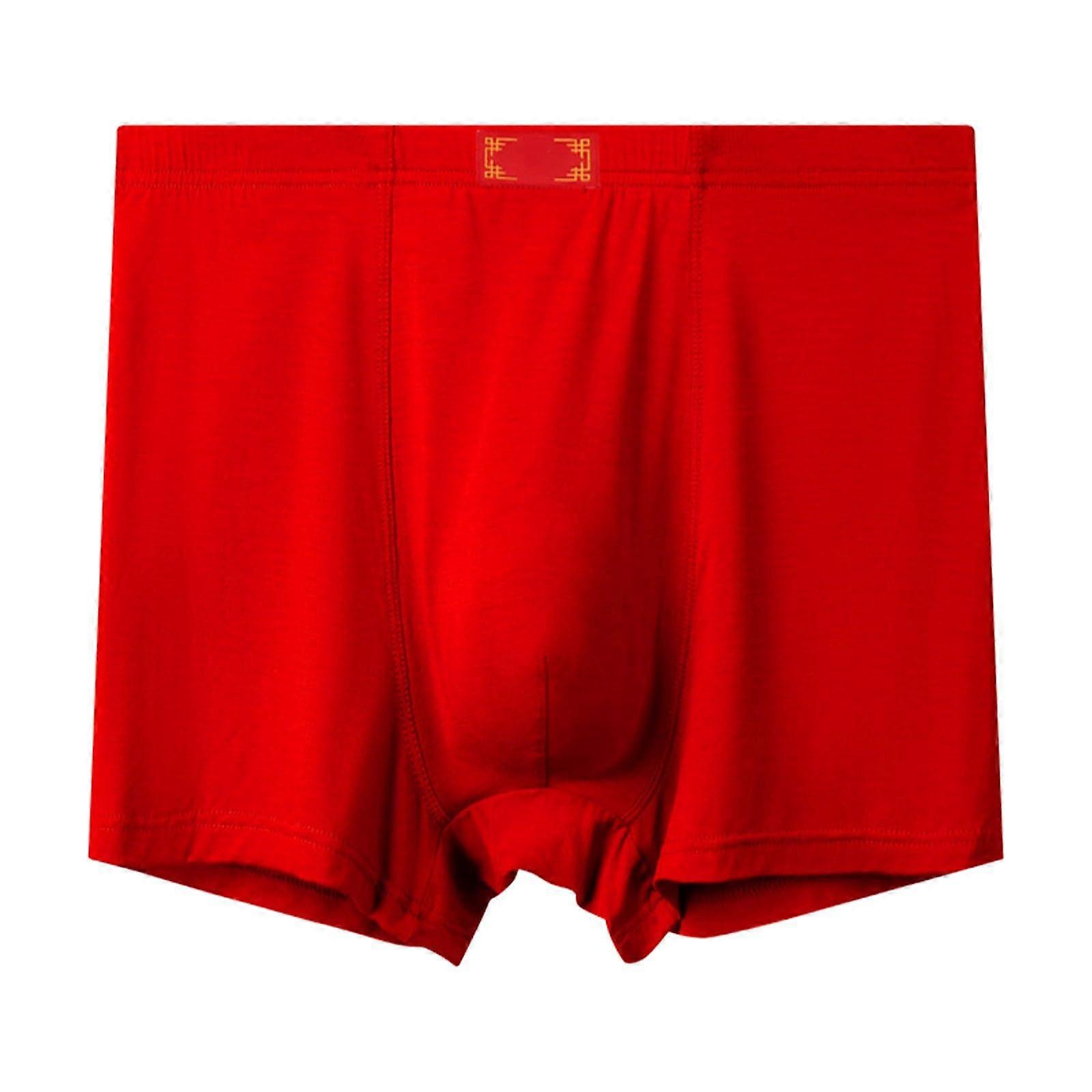 Boxer Shorts Men's Multipack Bamboo Fibre Underpants Cotton Without Fly A3 Red 8XL