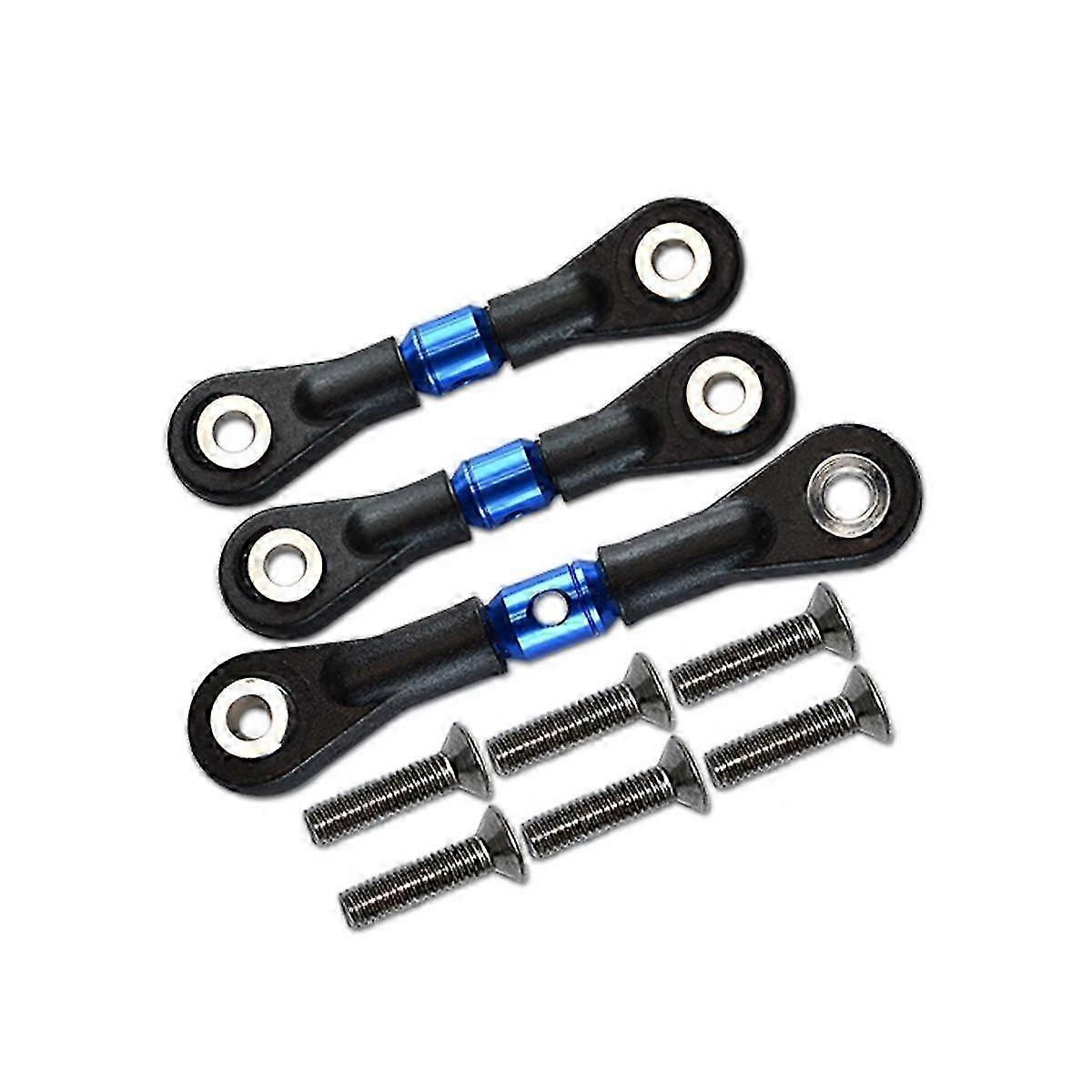 3Pcs Steering Link Rod Servo Rod for 1/10 RC Car Upgrades Parts Accessories, Blue