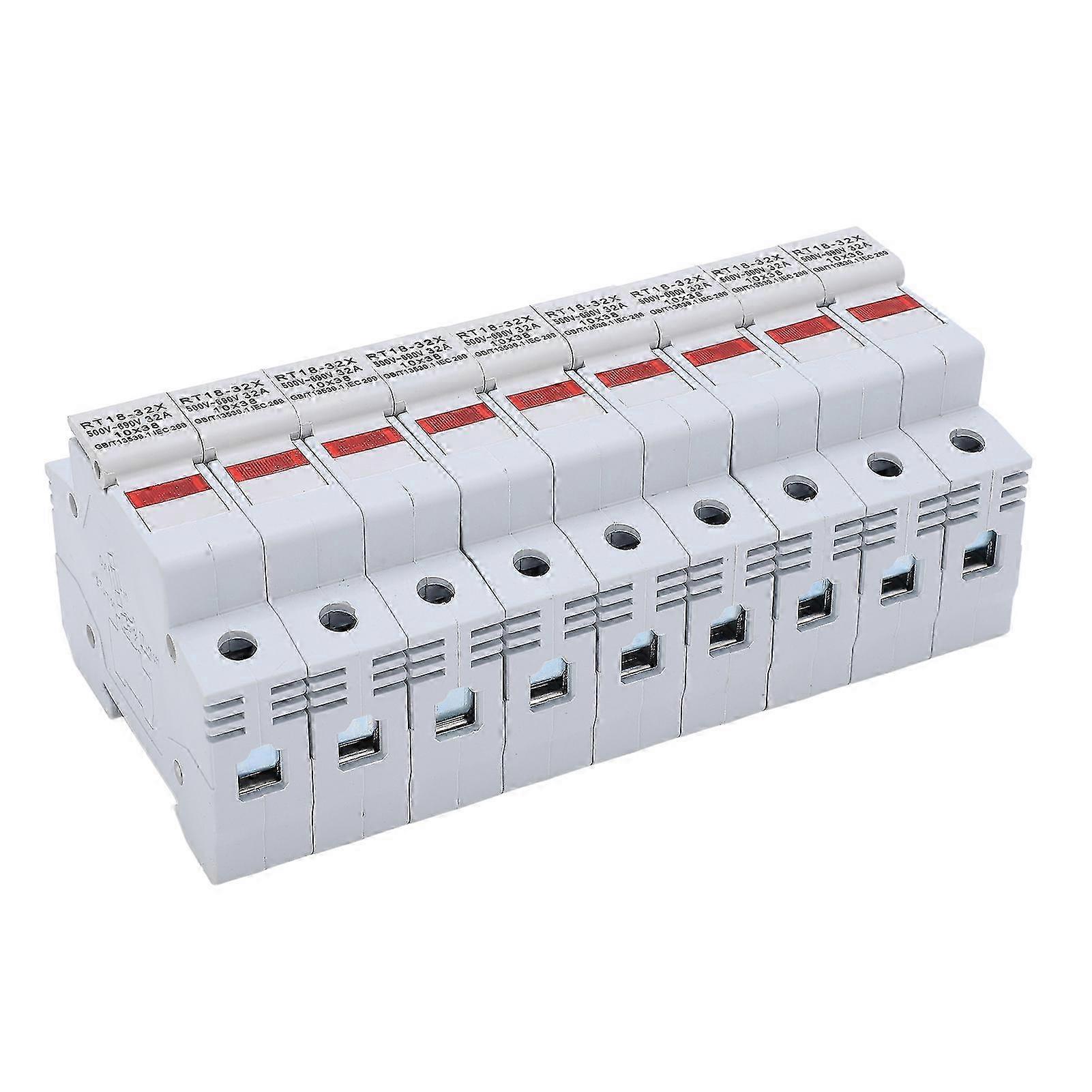 Miniature Rail Mounted Fuse Holder Base with LED Indicator Electrical Accessory 32A 500-690V3P