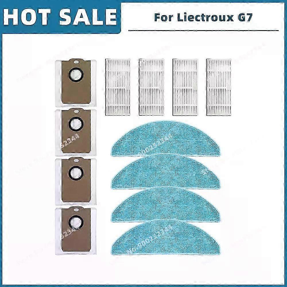 Compatible For Liectroux G7 / AENO RC4S / EVOLUTION AIRO Replacement Parts Accessories Main Side Brush Filter Mop Cloth Dust Bag