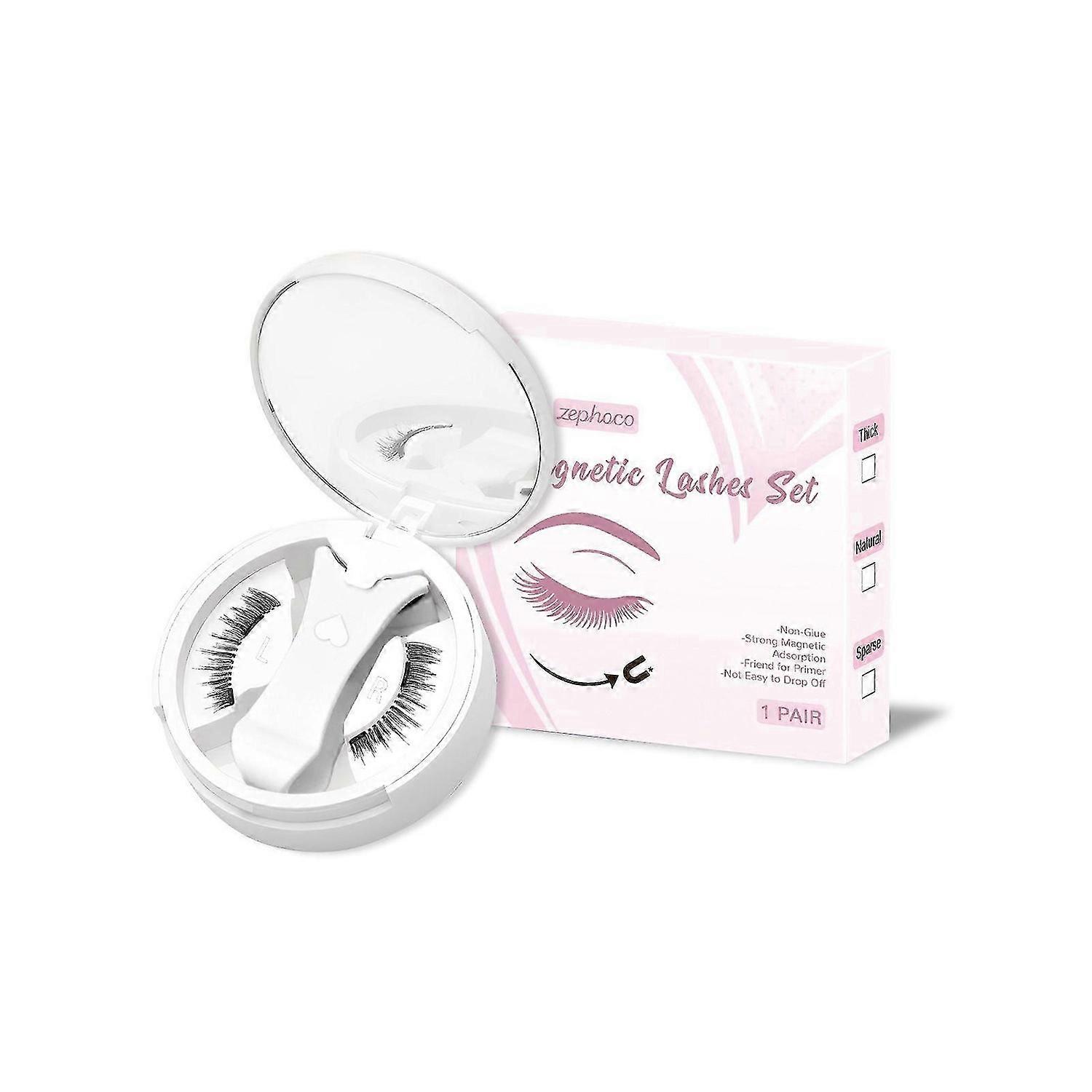 1 Pair Magnetic Lashes, Magnetic Lashes Kit, Magnet Eyelashes with applicator Natural Look, Reusable No Glue Needed Soft Eyelashes Kit