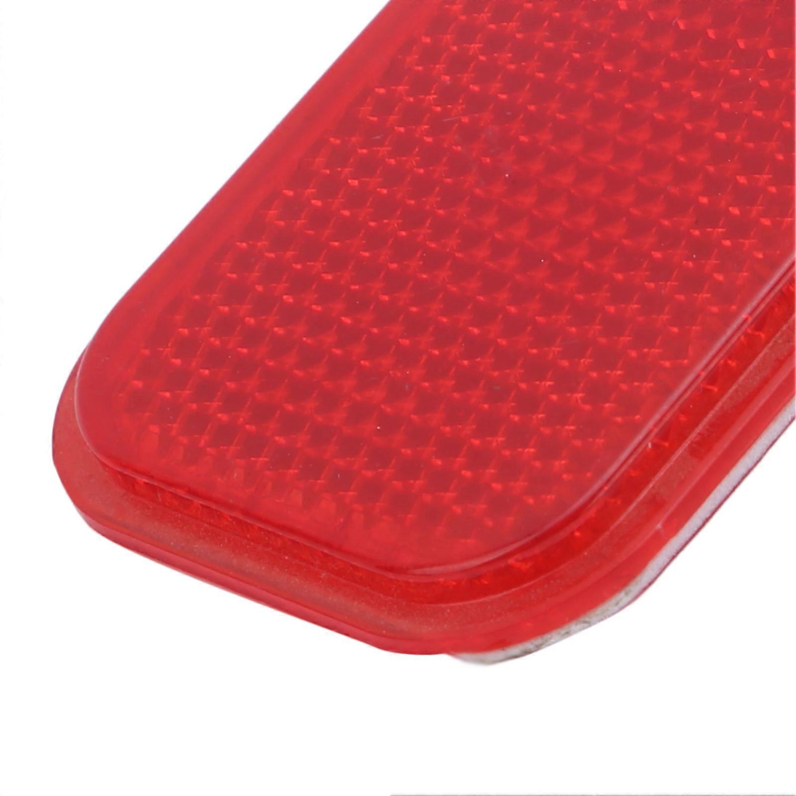 Reflective Sticker Red Rectangular Protection Reflector Universal for Automobile Motorcycle