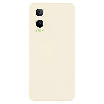 TKdaddy Voor OnePlus Nord CE4 Lite 5G Oppo K12x 5G (China) Hoesje TPU Achterkant Zachte Anti-Kras Vezel Voering Telefoonhoesje Wit