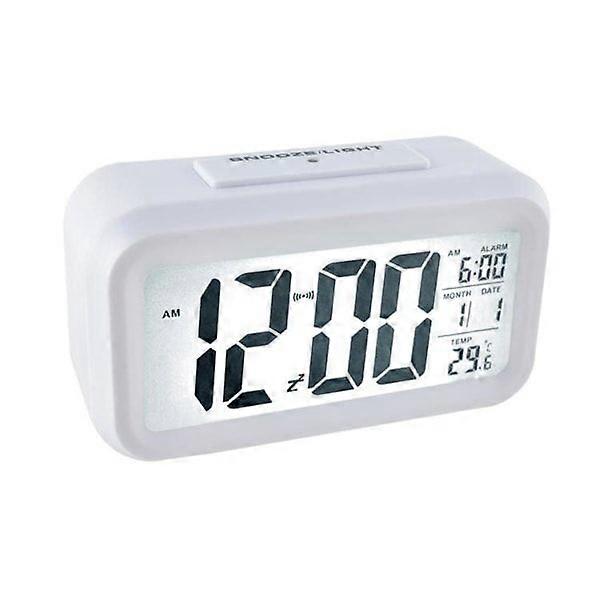 ISO alarm clock Digital with thermometer white