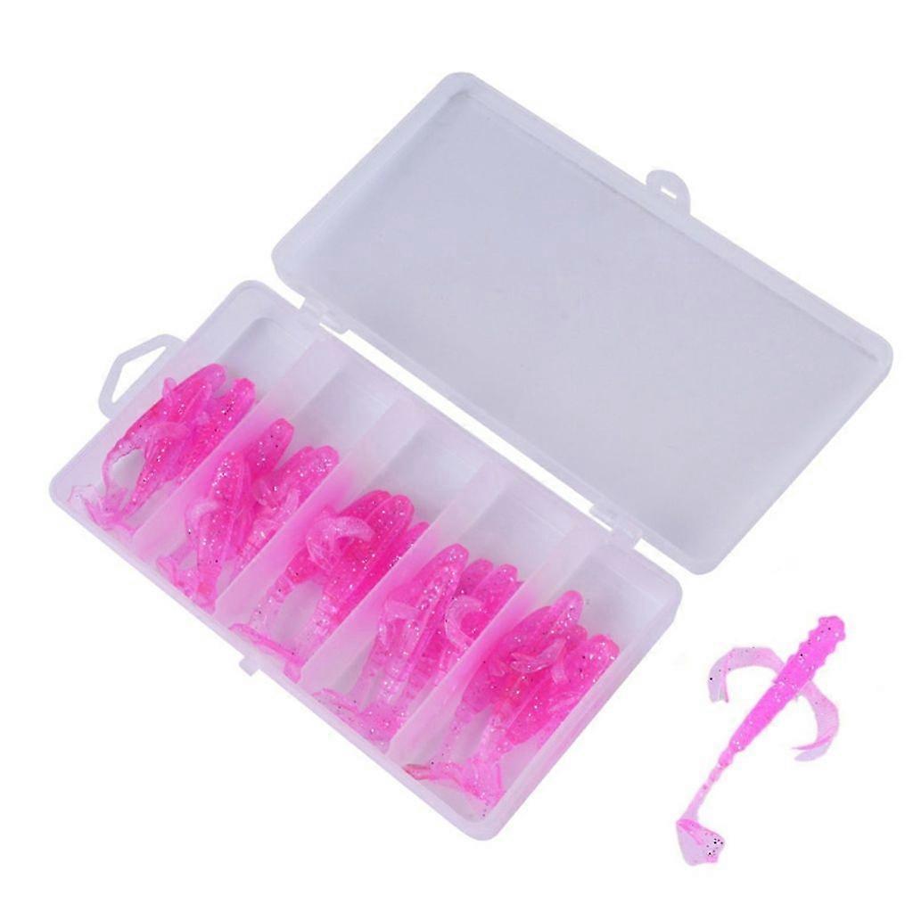 25Pcs 70mm 2.2g Swimming Lures Slow Sinking Lures Simulation Loach Soft Baits