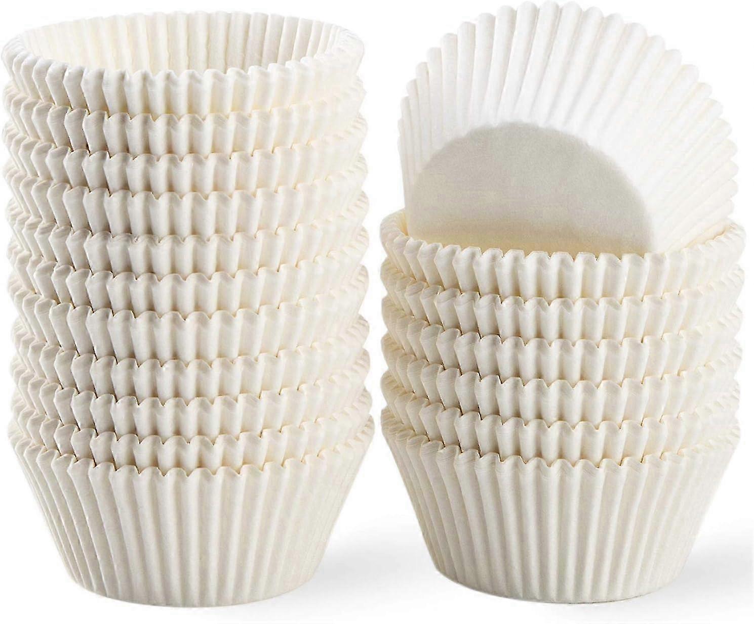 500 Count Standard White Cupcake Liners, No Smell, Food Safe & Grease-Proof Baking Cups Paper