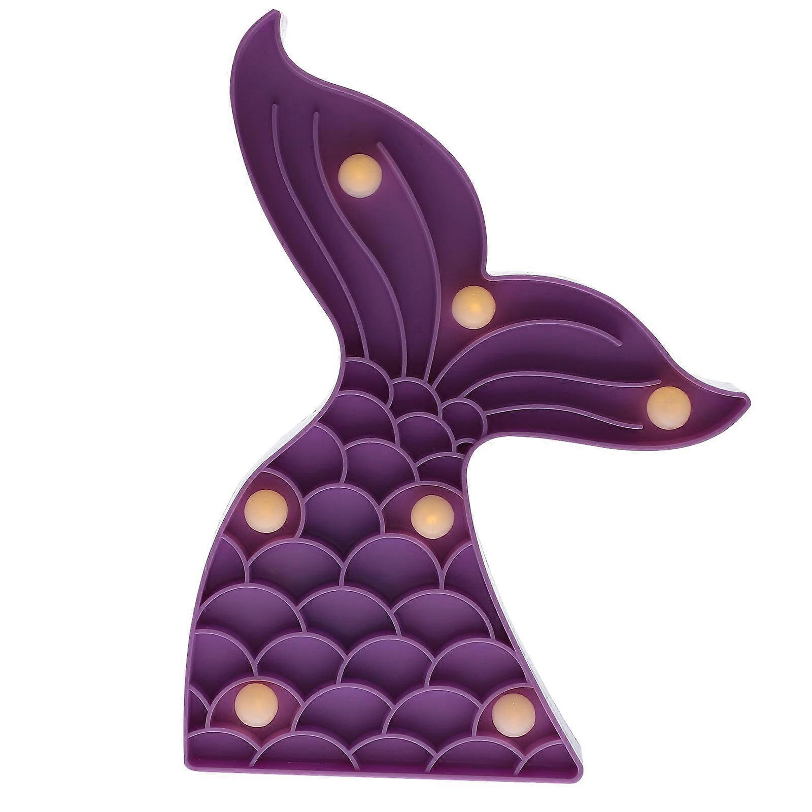 Purple Lamp with LED Lights for Decor Use Lightweight Portable Plastic bedside lamp