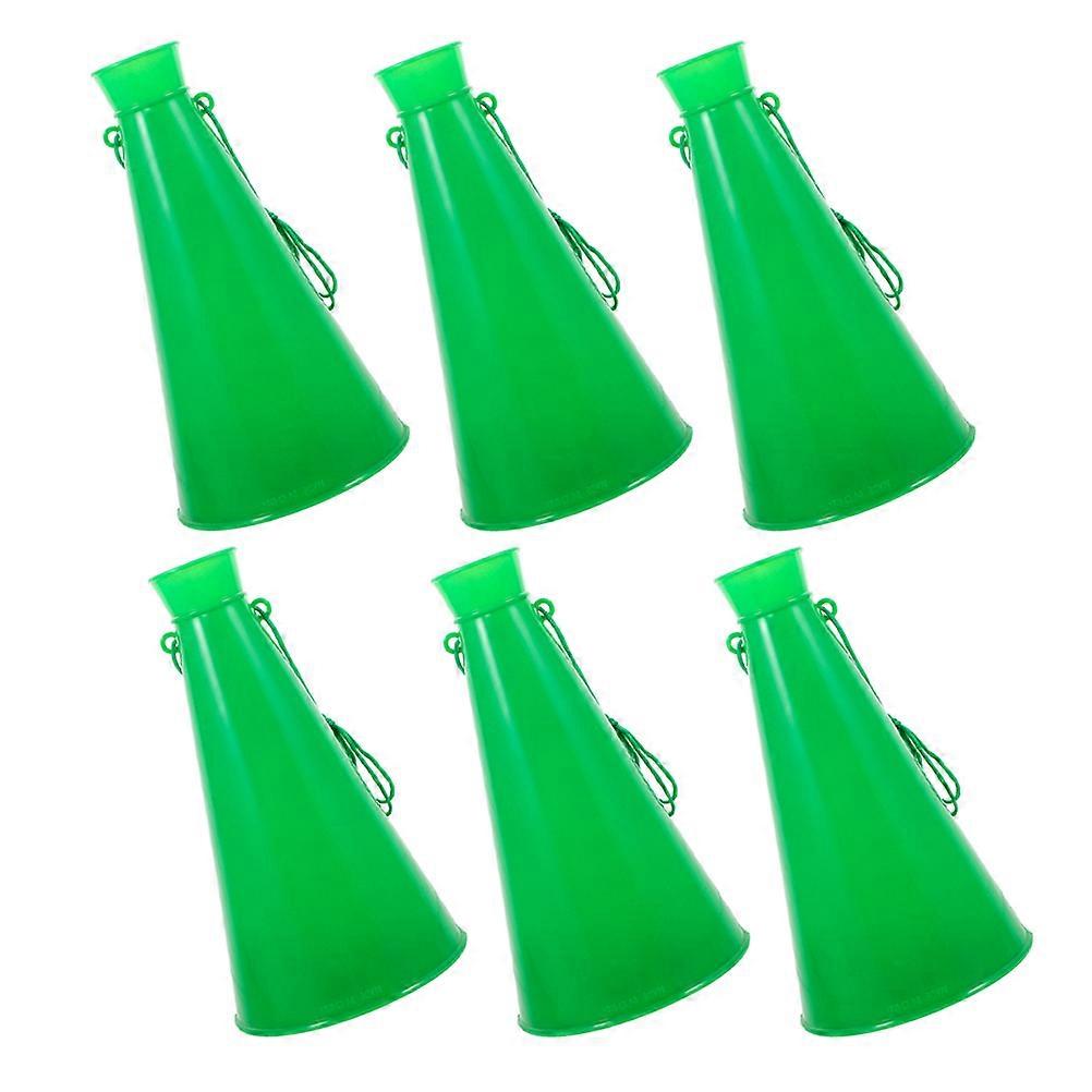 Soccer Cheering Horns Plastic Megaphone Toy for Decoration 6Pcs Vibrant Noise Makers