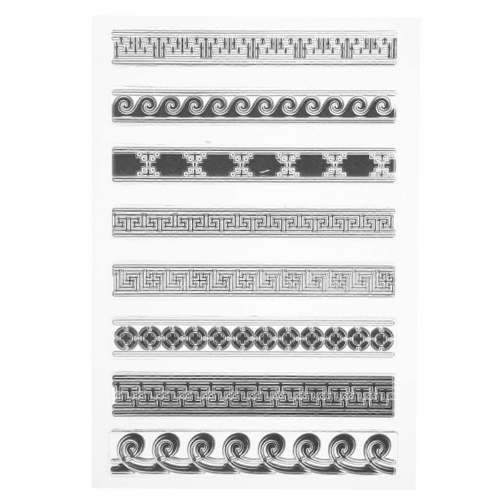 8pcs PVC Clear Stamps for Crafting, Card Making & Journaling – Durable Transparent Stamping Tools with Wide Pattern Selection for Scrapbooking &