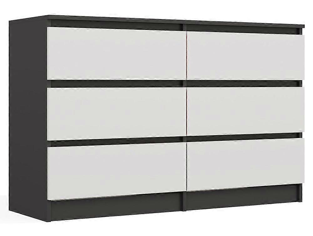 Kommode Malwa M6 120 ANTHRAZIT / WEISS