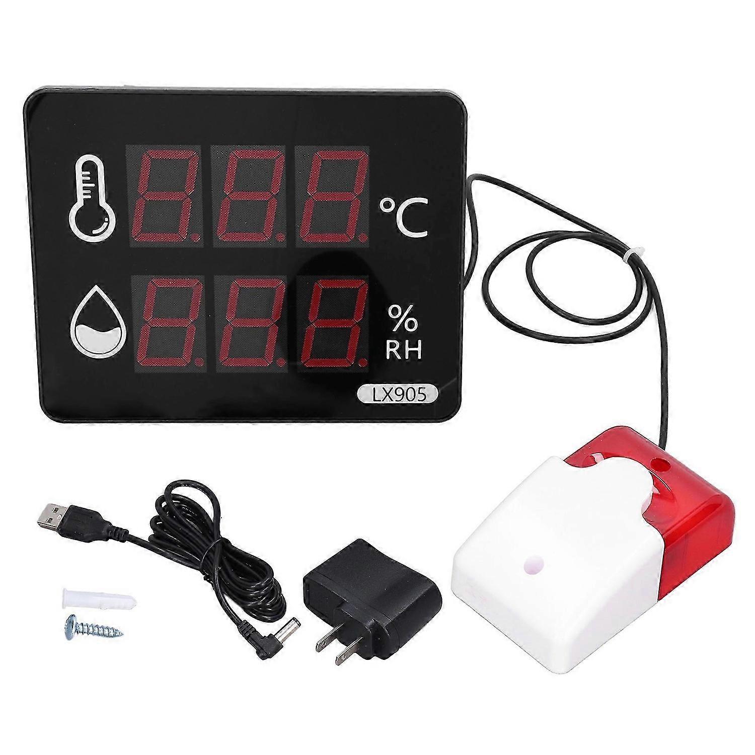 LED Digital Temperature Humidity Meter Electronic Hygrometer Thermometer 100240V