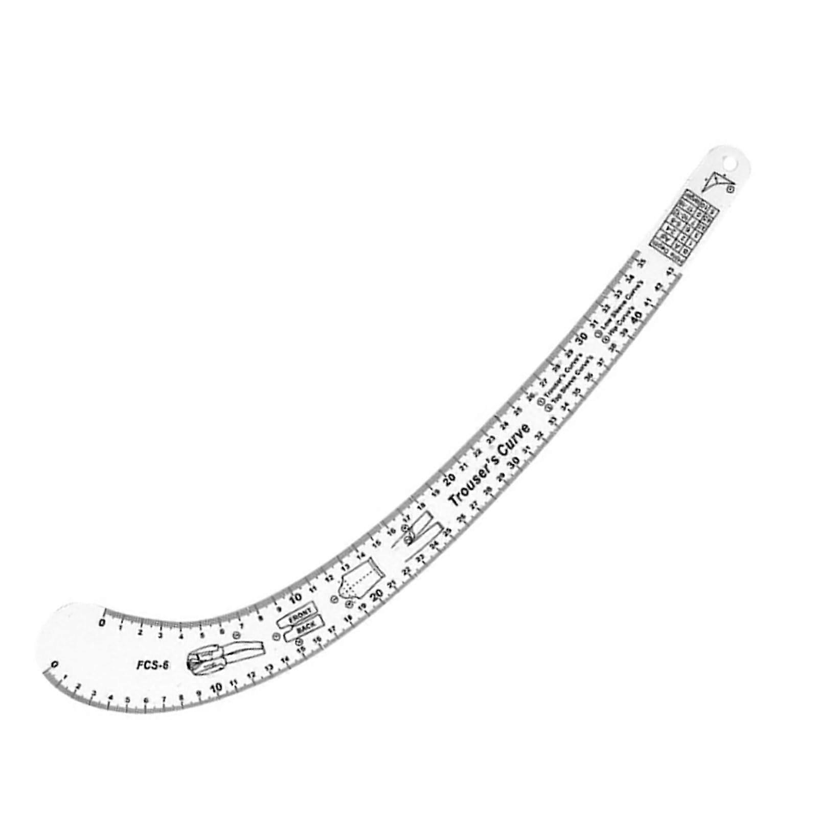 French Curved Ruler Templates for Dressmakers Clothes Pattern Clear Acrylic Tailor Ruler Quilting Ruler Tool Ref: 8333