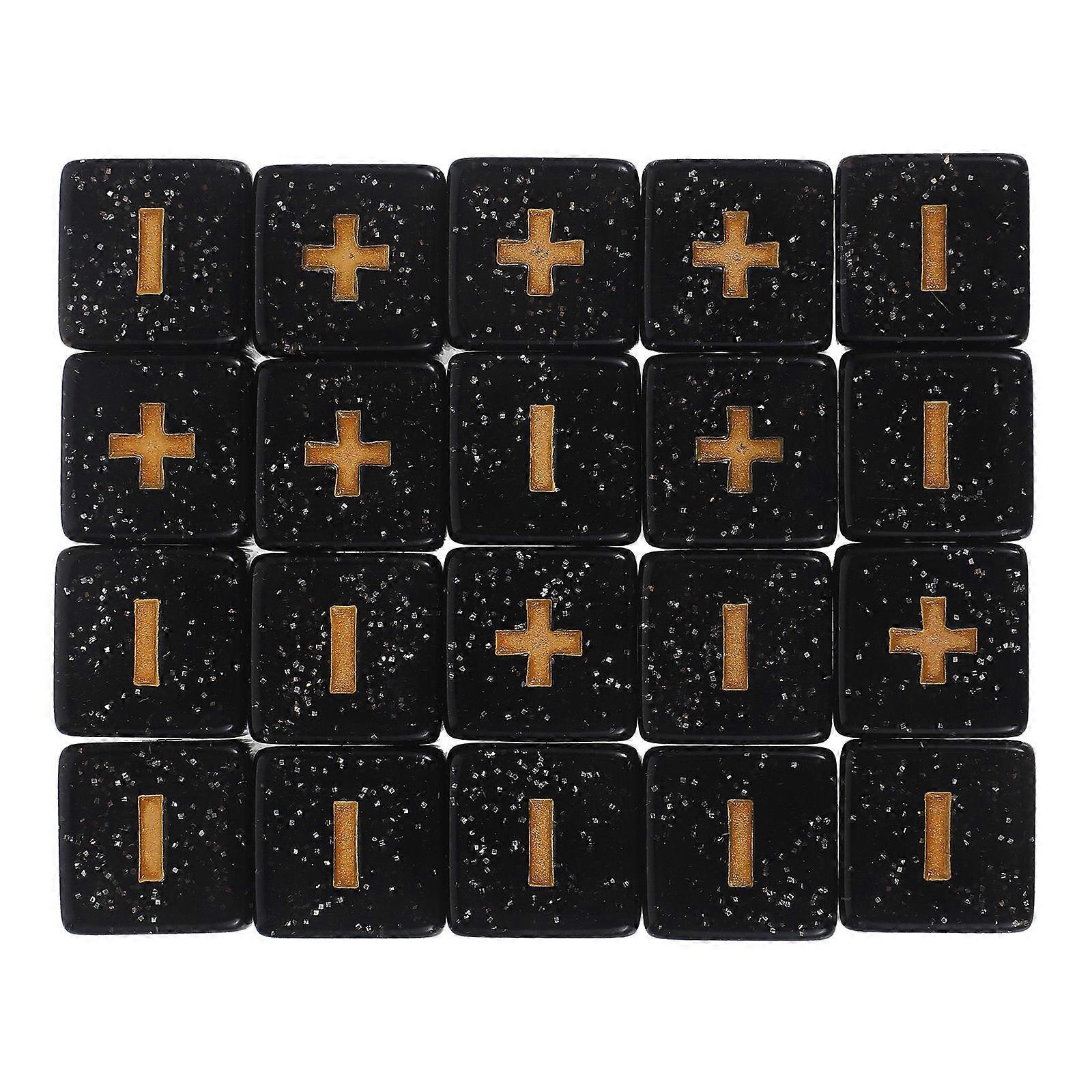 Calculation Sign Dices Arithmetic Learning Cube Shaped Teaching Props For Recreational Games 20Pcs