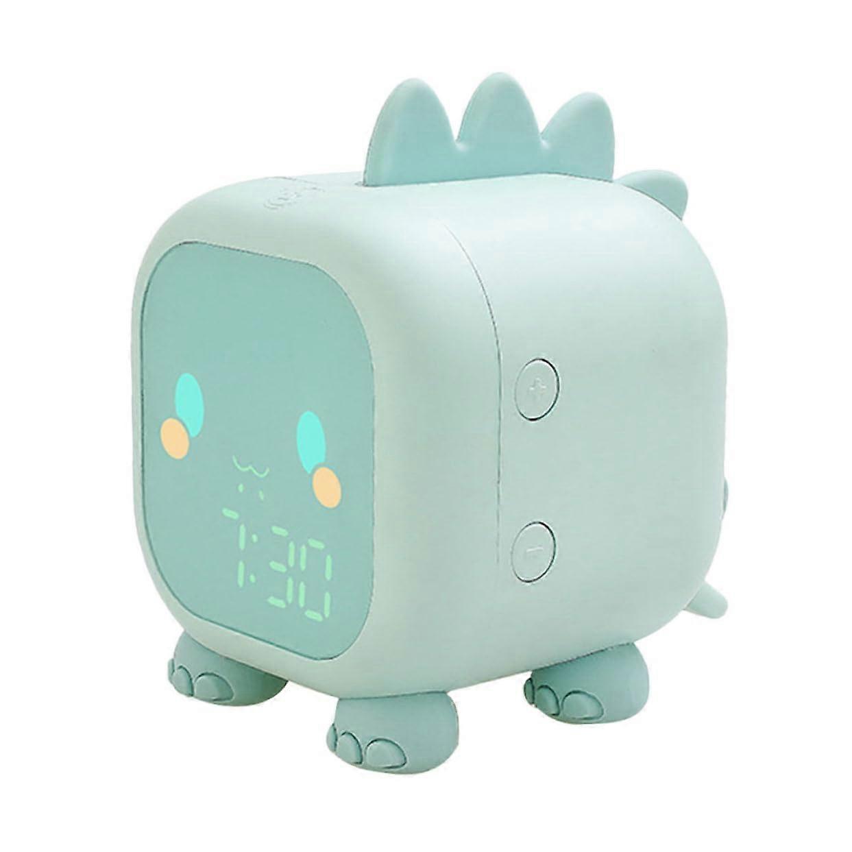 USB Cartoon Alarm Clock for Kids, Digital Desk Calendar with LED Night Light, 11.7x11.5CM Sleep Timer and Wake Up Light