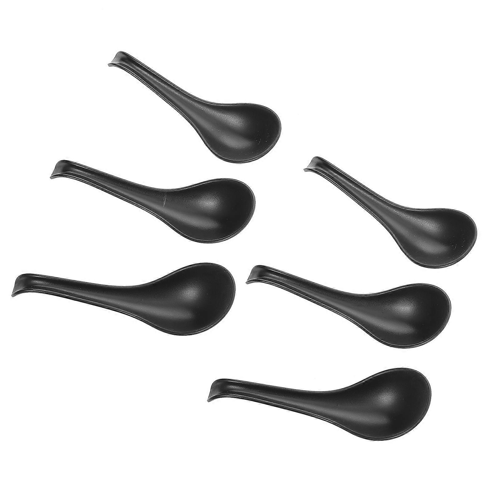 Food Spoons Multifunctional Soup Spoon For Family Comfortable Design 6Pcs