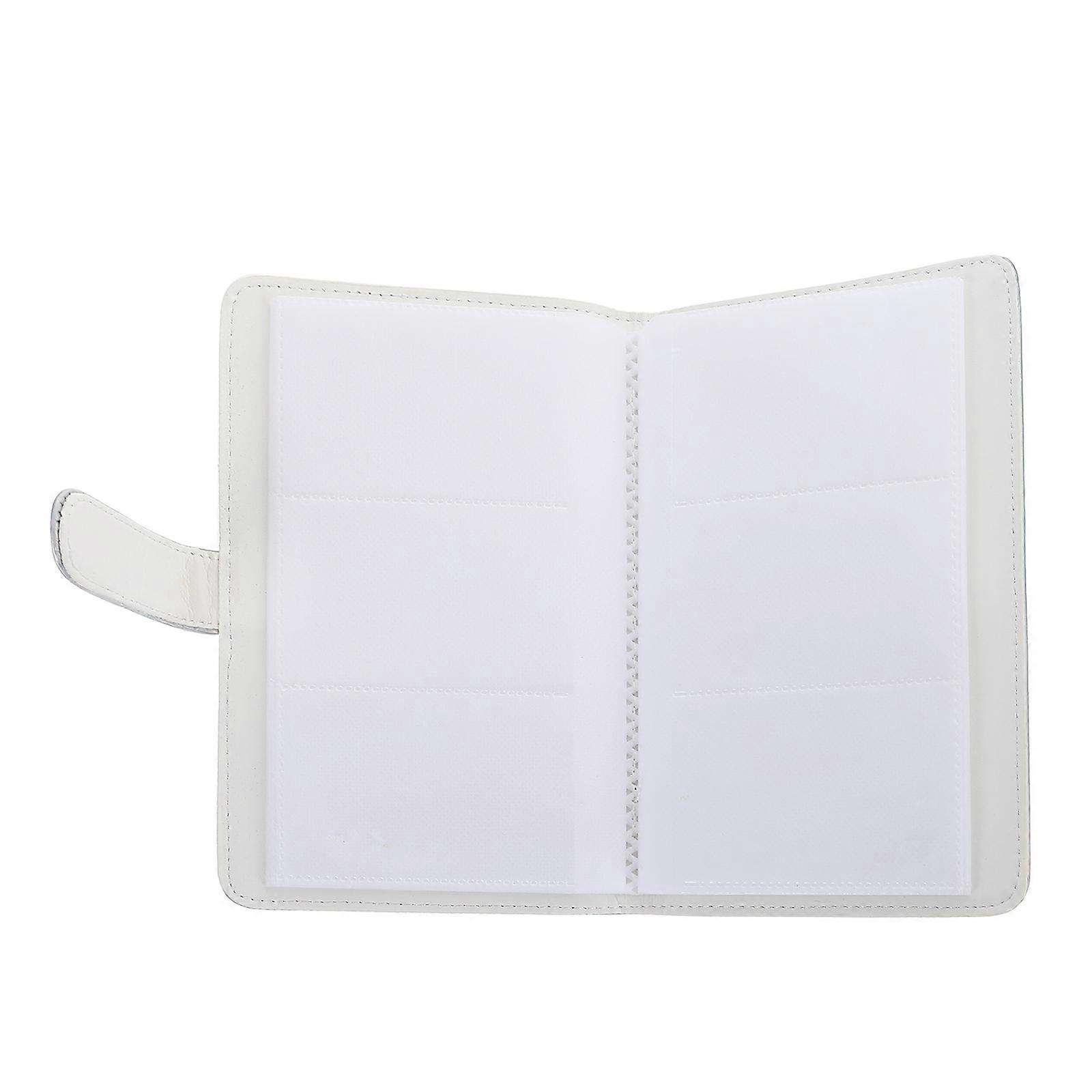 Mini Photo Album Storage Rectangular Silver 19X12X1.8CM Dustproof 1Set