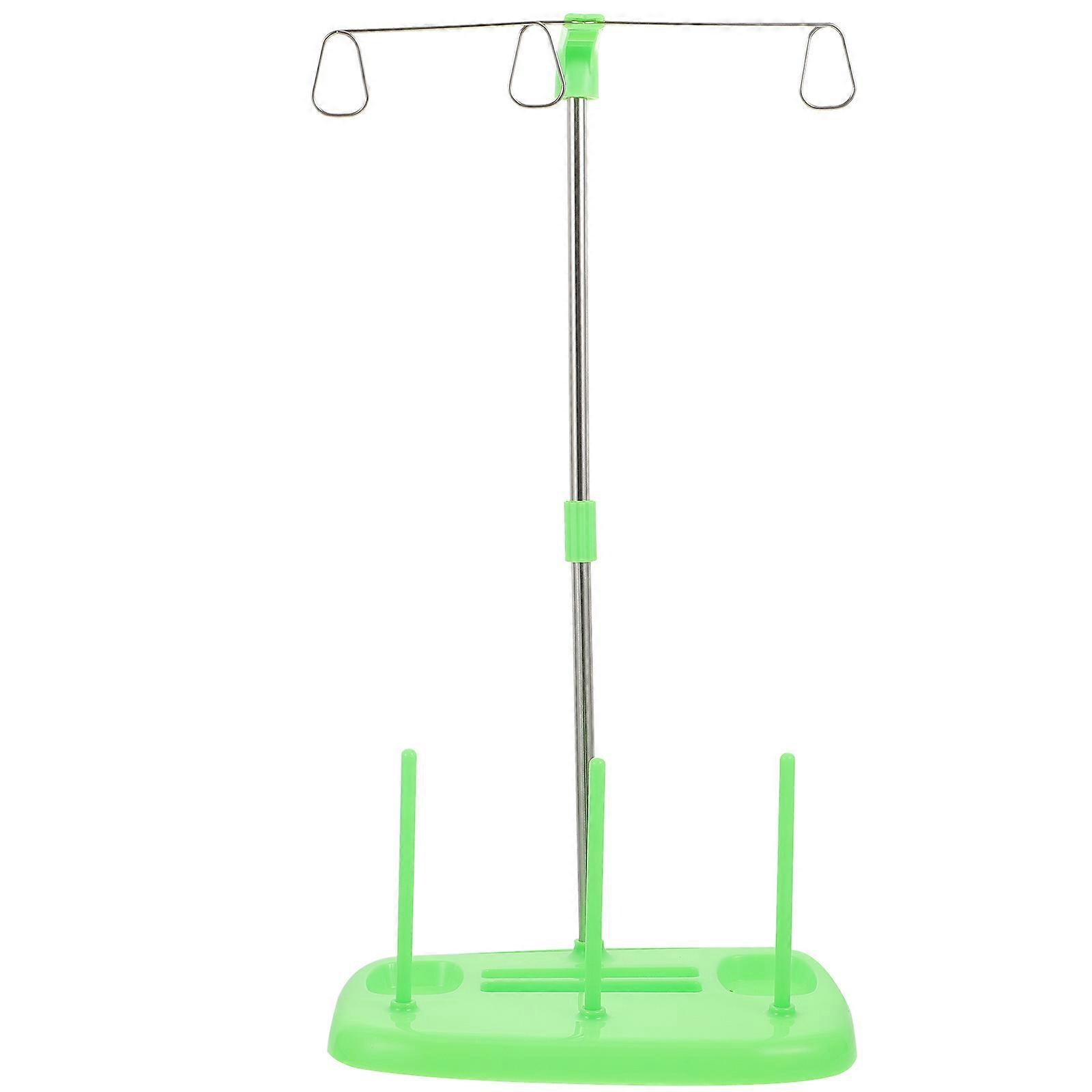Sewing Machine Thread Spool Holder for Quilting and Embroidery in Green Color Plastic Alloy Material 7.5 x 4.3 Inches