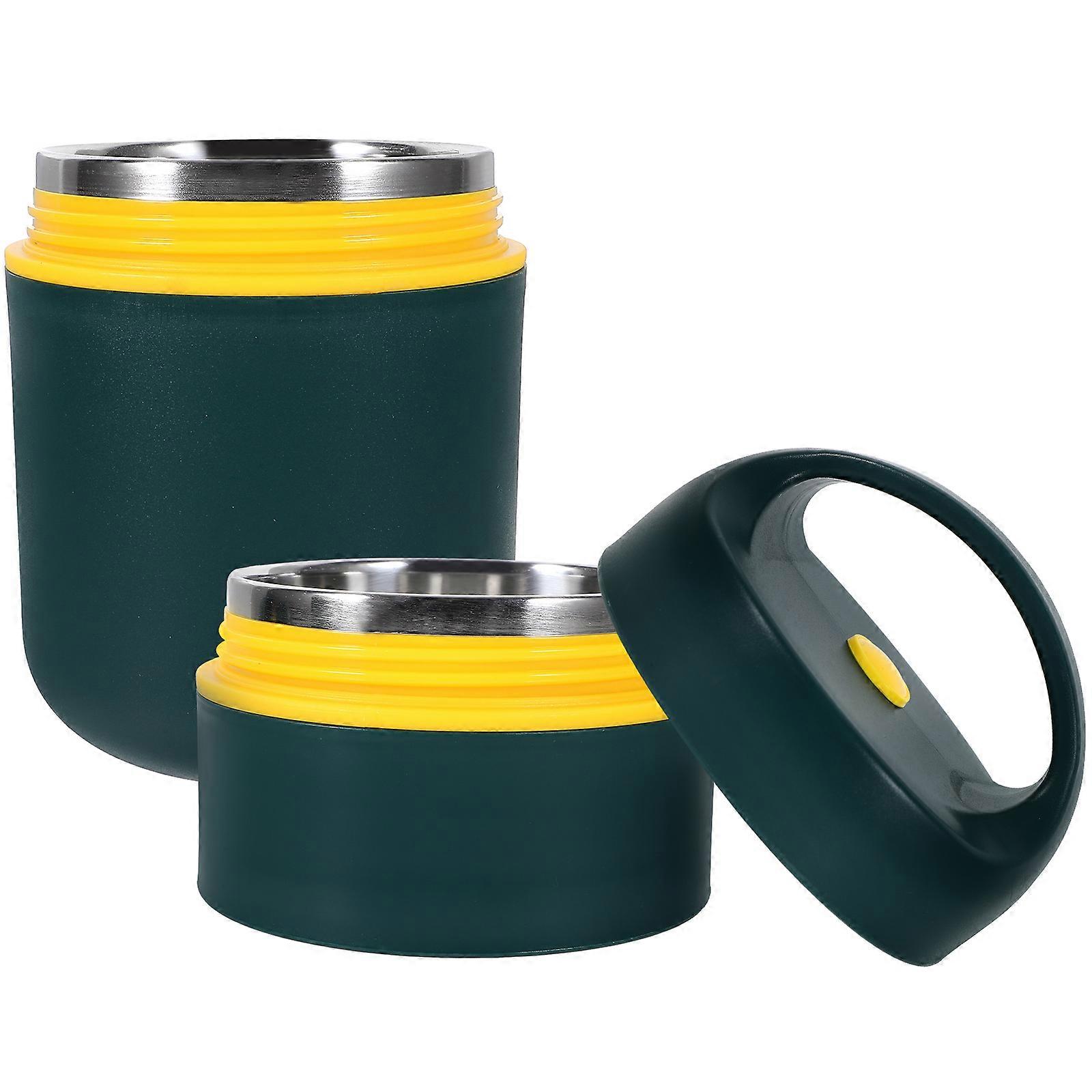 Insulation Lunch Box Stainless Steel Double Layer Portable For Work Travel Picnic Daily Use 304 Stainless Steel PP 1Pack