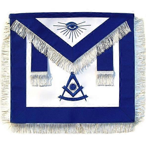 Masonic Past Master Apron With White Fringe