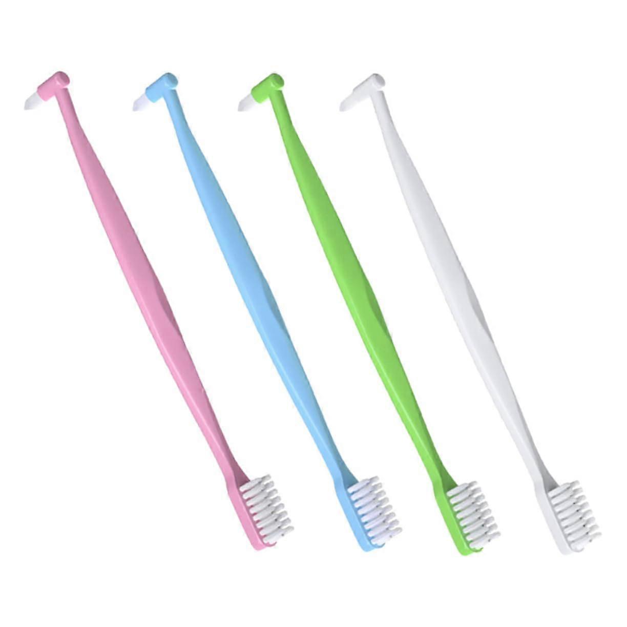4 Pieces Conical Toothbrushes Doubleheaded Interdental Brushes for Efficient Teeth Cleaning Dental Care