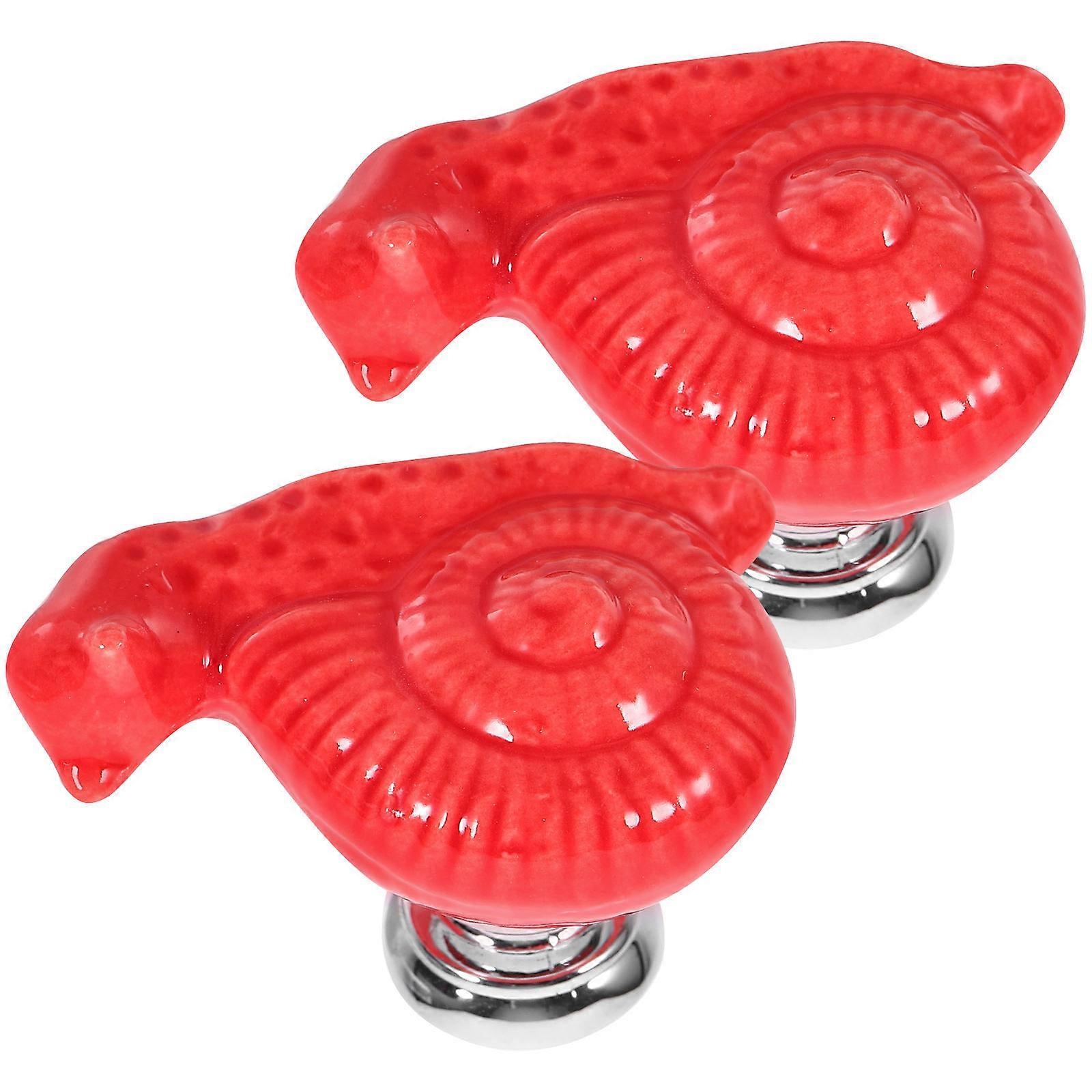 Water Tank Panel Toilet Accessories Switches Snail Shape Homeowners Red 4.50X2.80X2.60CM Easy Installation Durable 2Pcs